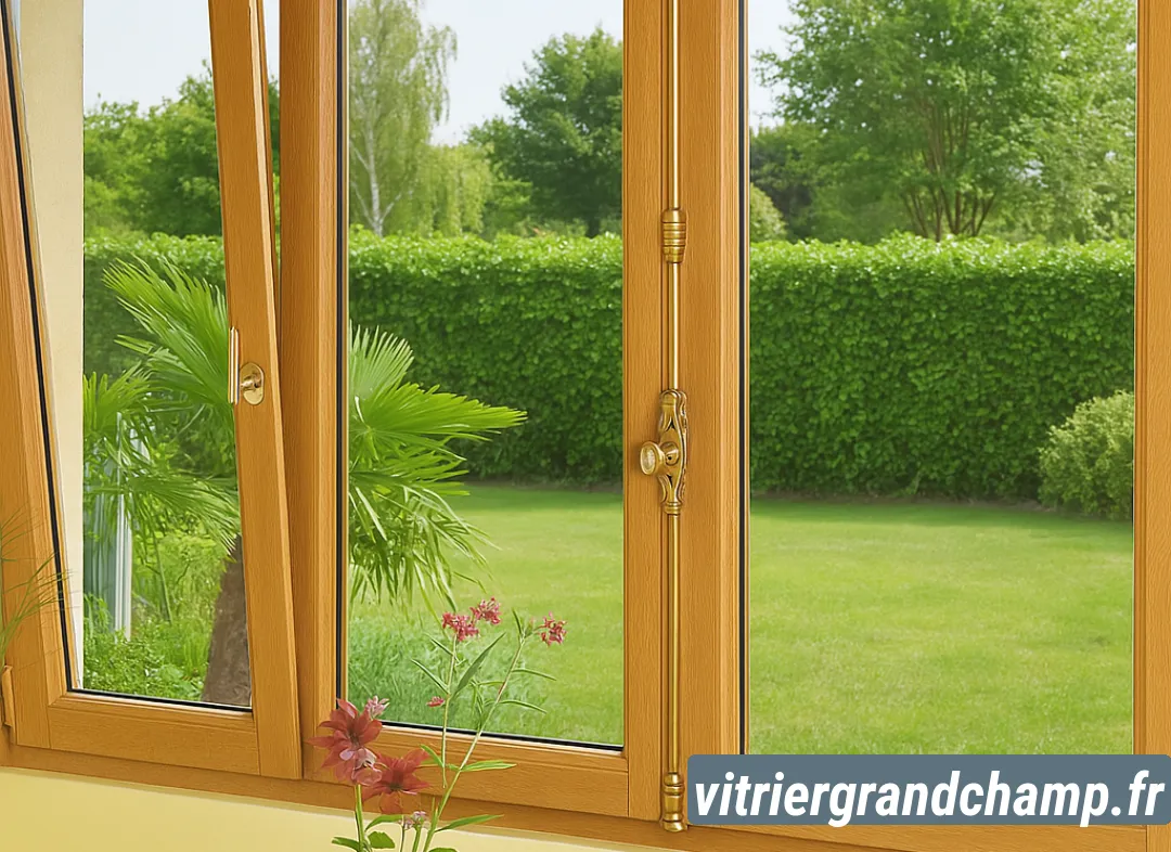 Installation de fenêtre en bois sur mesure Grand-Champ